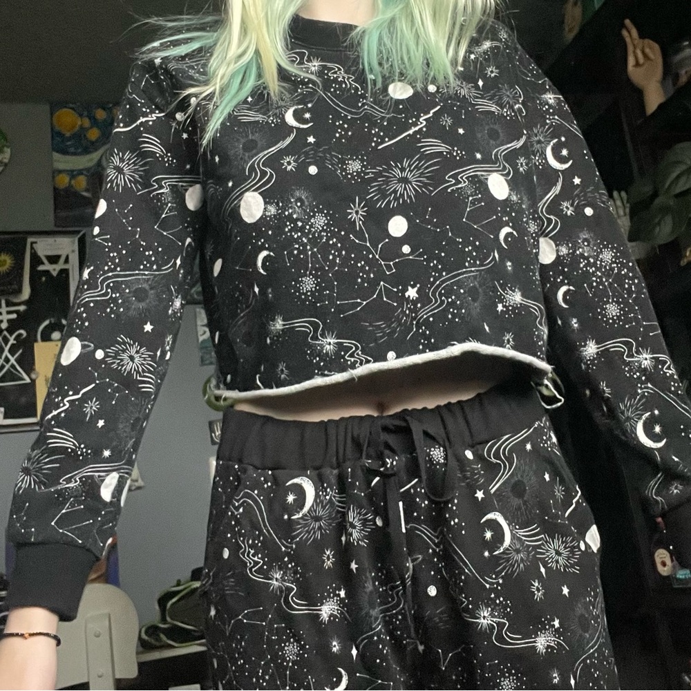 Attic Salt/Fuego Celestial Space Pajama Set